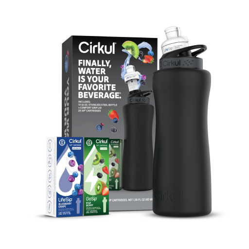32oz. Matte Black Stainless Steel Bottle Starter Kit M3